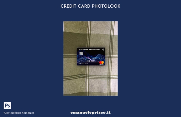 modello frontale photolook mastercard USA Goldman Sachs Bank in stile verificato